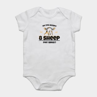 Catan - Do you Accept 8 Sheep Baby Bodysuit